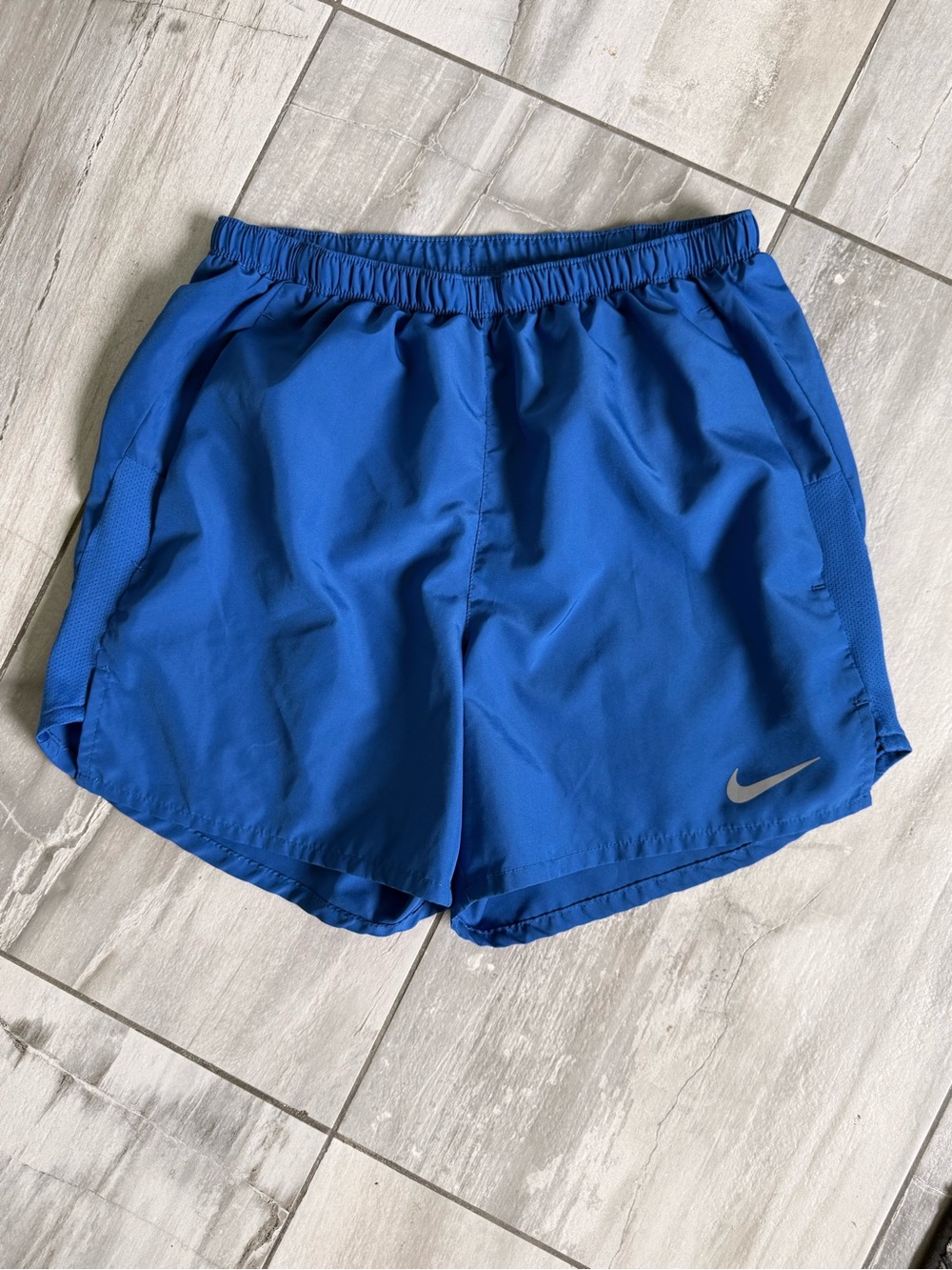 Nike Royal Blue Athletic Shorts with Reflective Swoosh